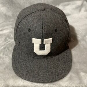 Zephyr U of U Logo Wool Hat Men's 7 3/8 Gray Utah Utes Script Back